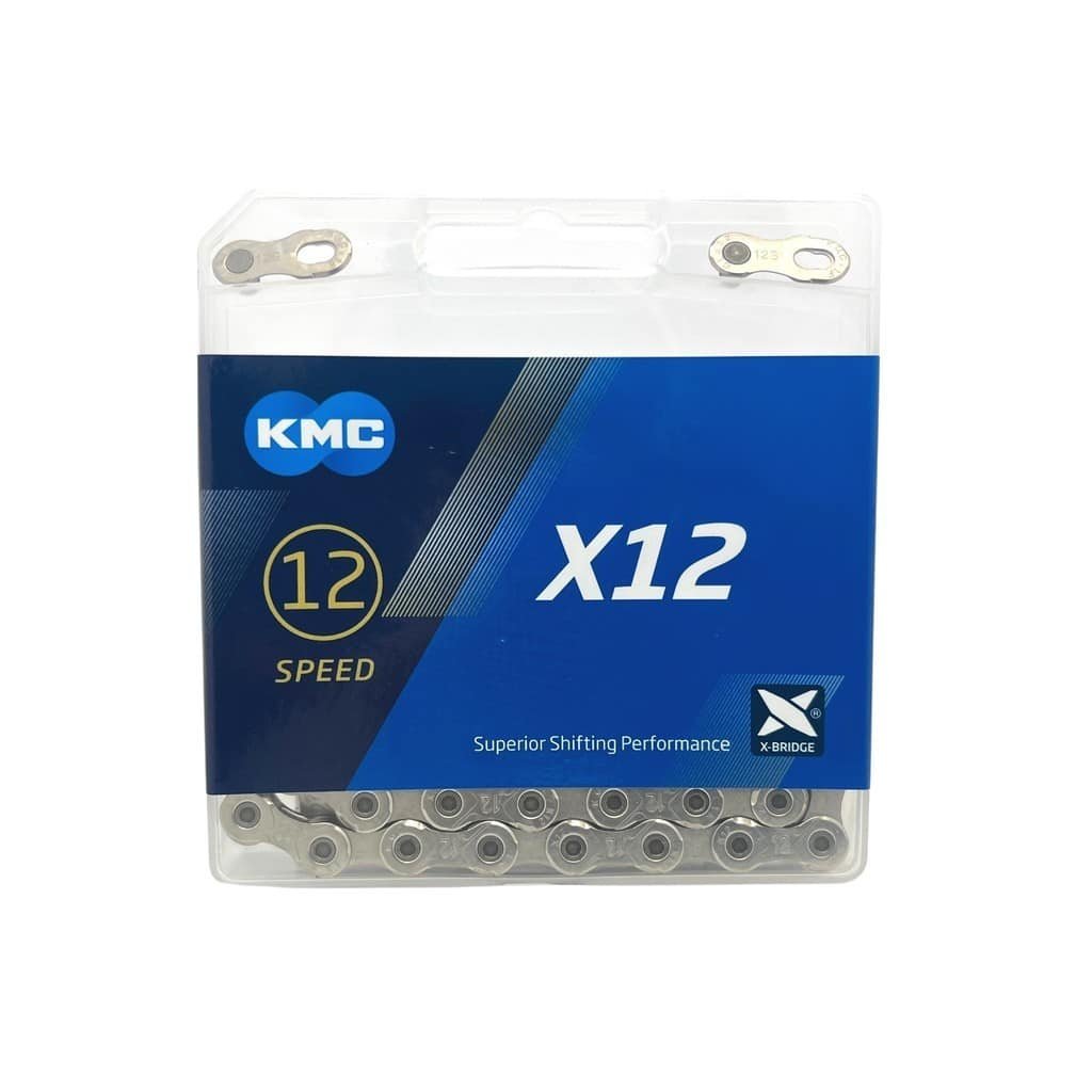 Corrente KMC X12 Silver (Prata) 126 Elos 12v MTB / Speed