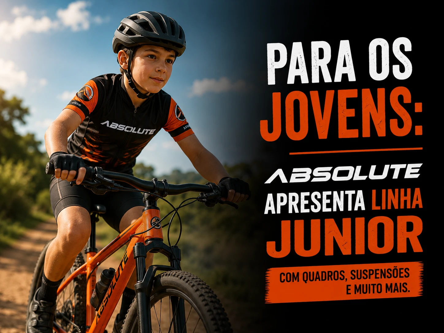 Absolute apresenta linha Junior, com quadros, suspensões e muito mais Para os jovens: Absolute apresenta linha Junior, com quadros, suspensões e muito mais