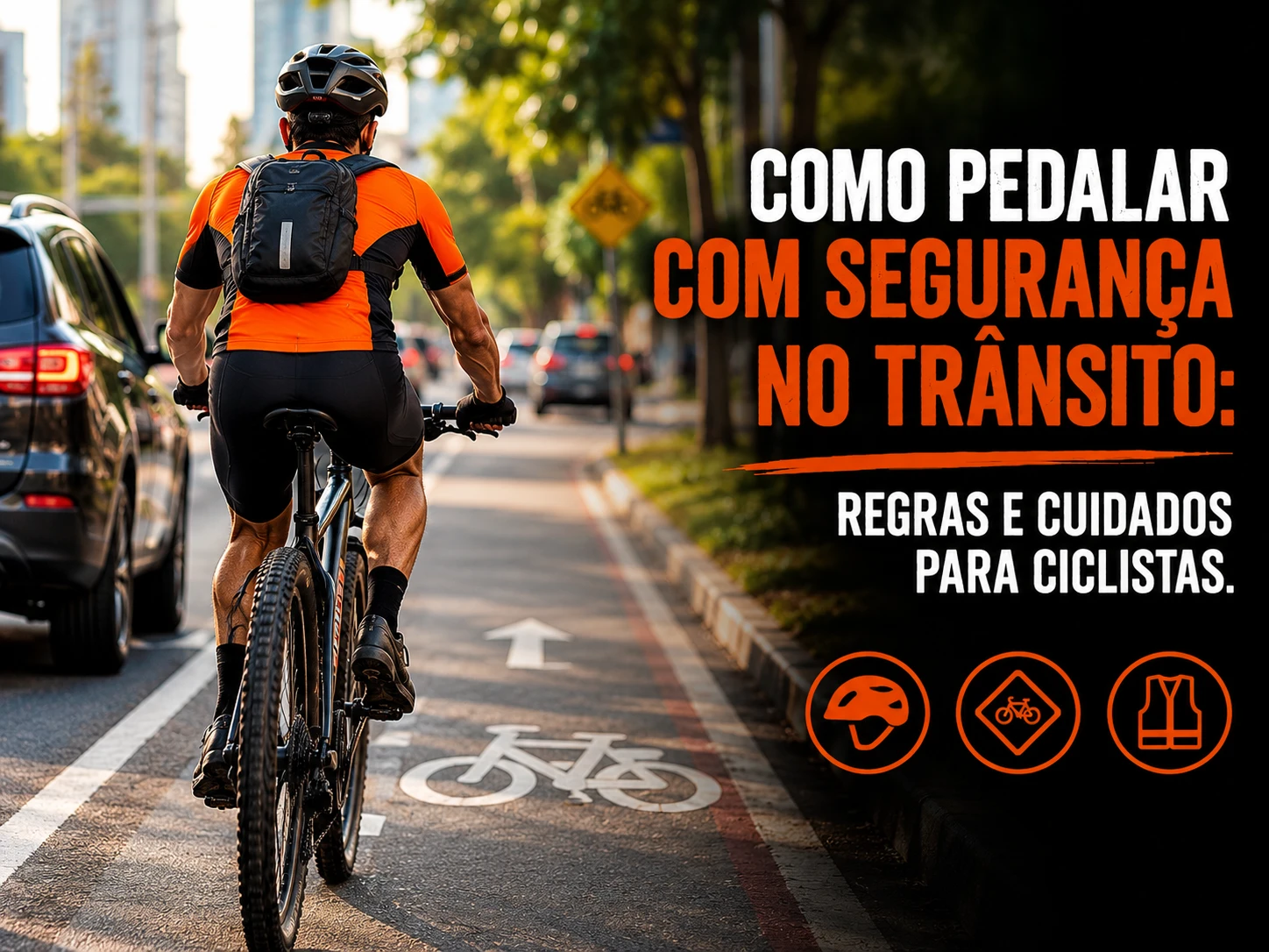 Como pedalar com segurança no trânsito Como pedalar com segurança no trânsito: regras e cuidados para ciclistas