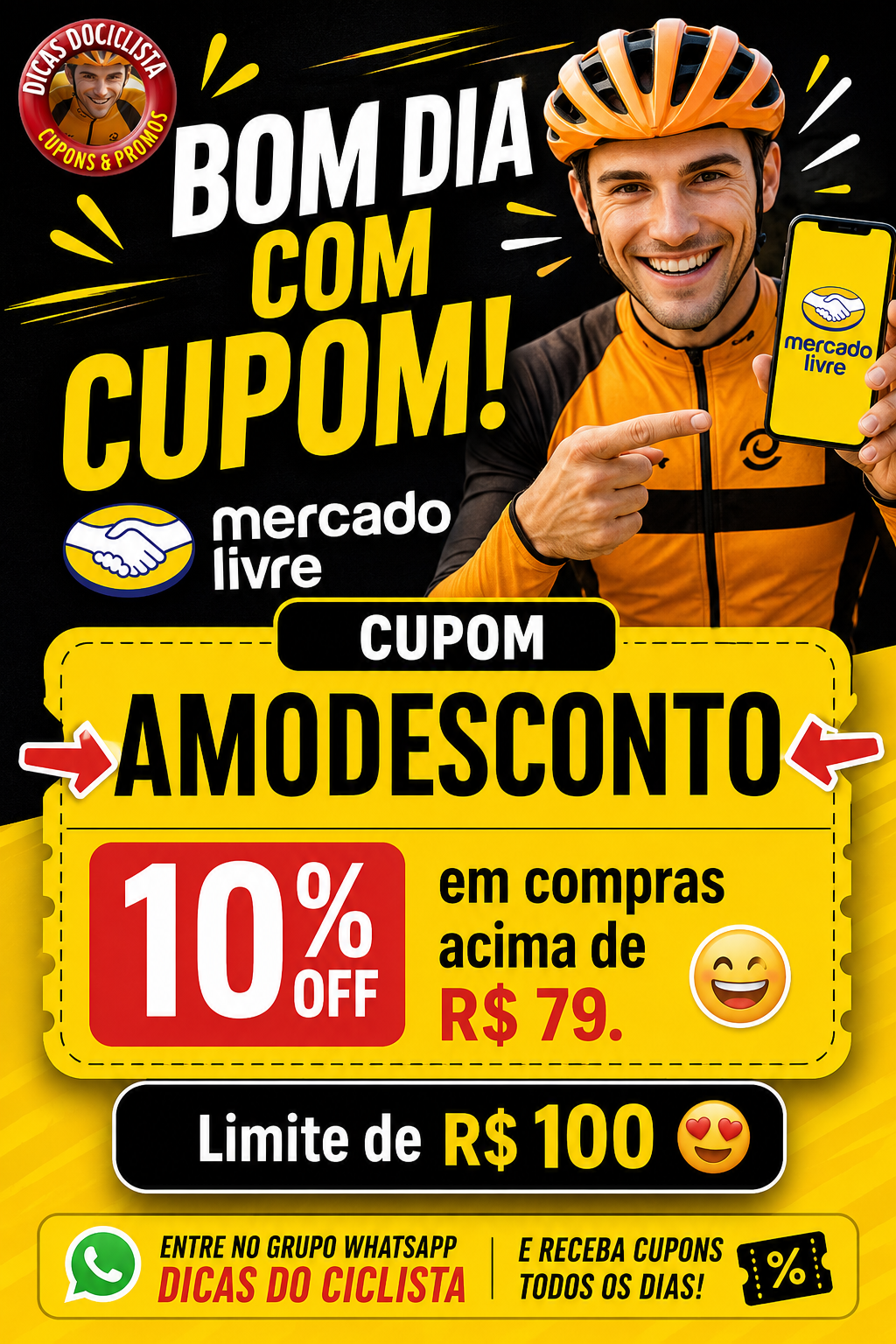 cupom mercado livre ciclismo amodesconto