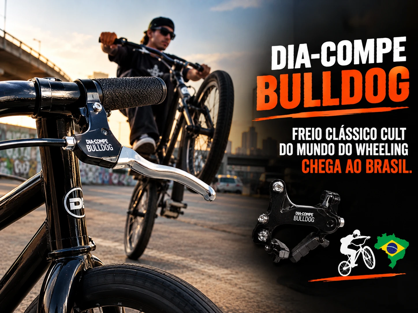 Dia-Compe Bulldog: freio clássico cult do mundo do wheeling chega ao Brasil