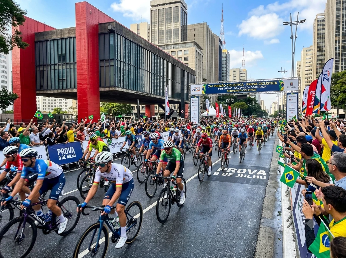 Edição histórica da Prova Ciclística 9 de Julho movimenta São Paulo na manhã desta quinta-feira