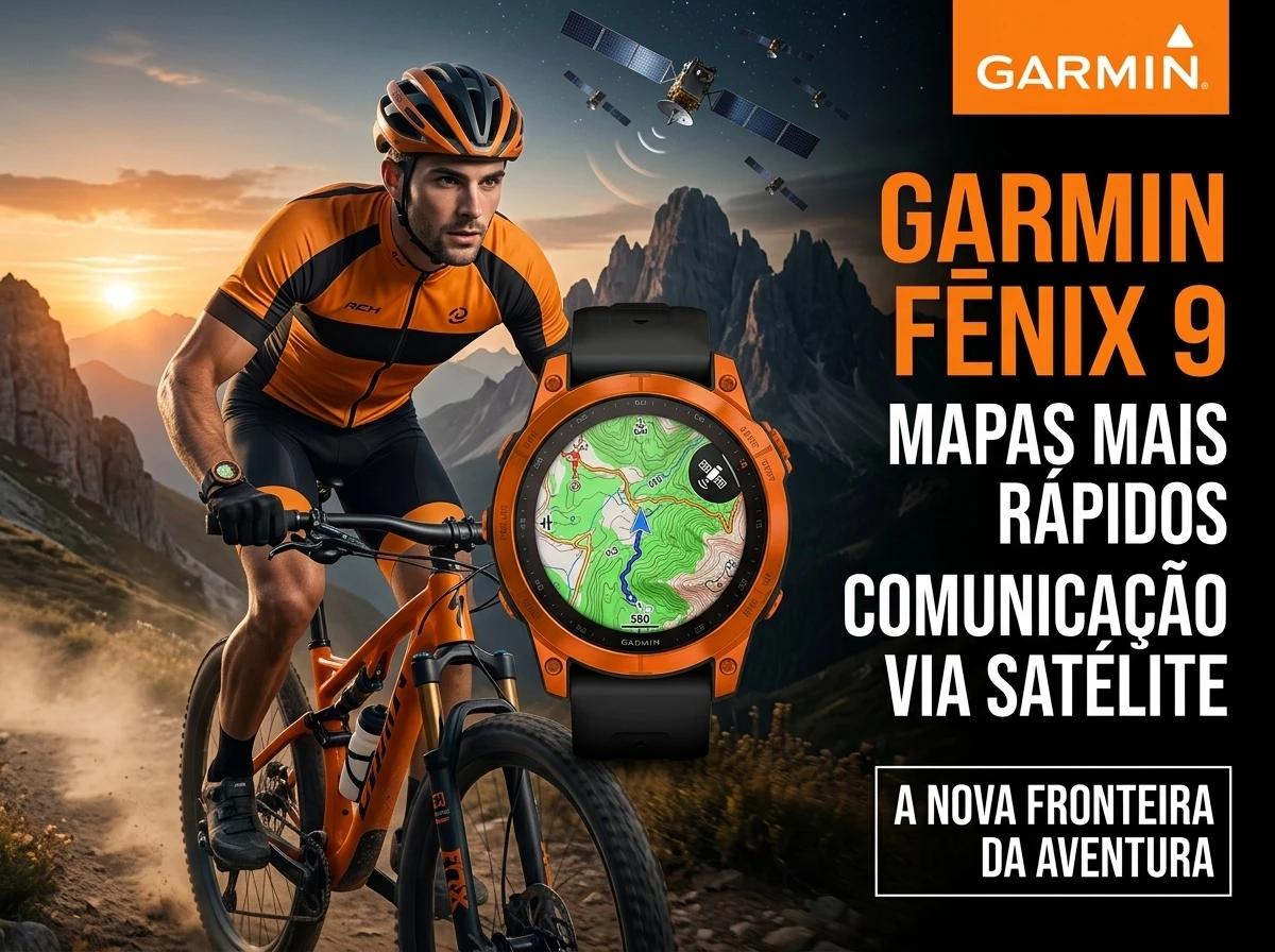 Garmin lança Fēnix 9 com mapas mais rápidos e comunicação via satélite Garmin lança Fēnix 9 com mapas mais rápidos e comunicação via satélite