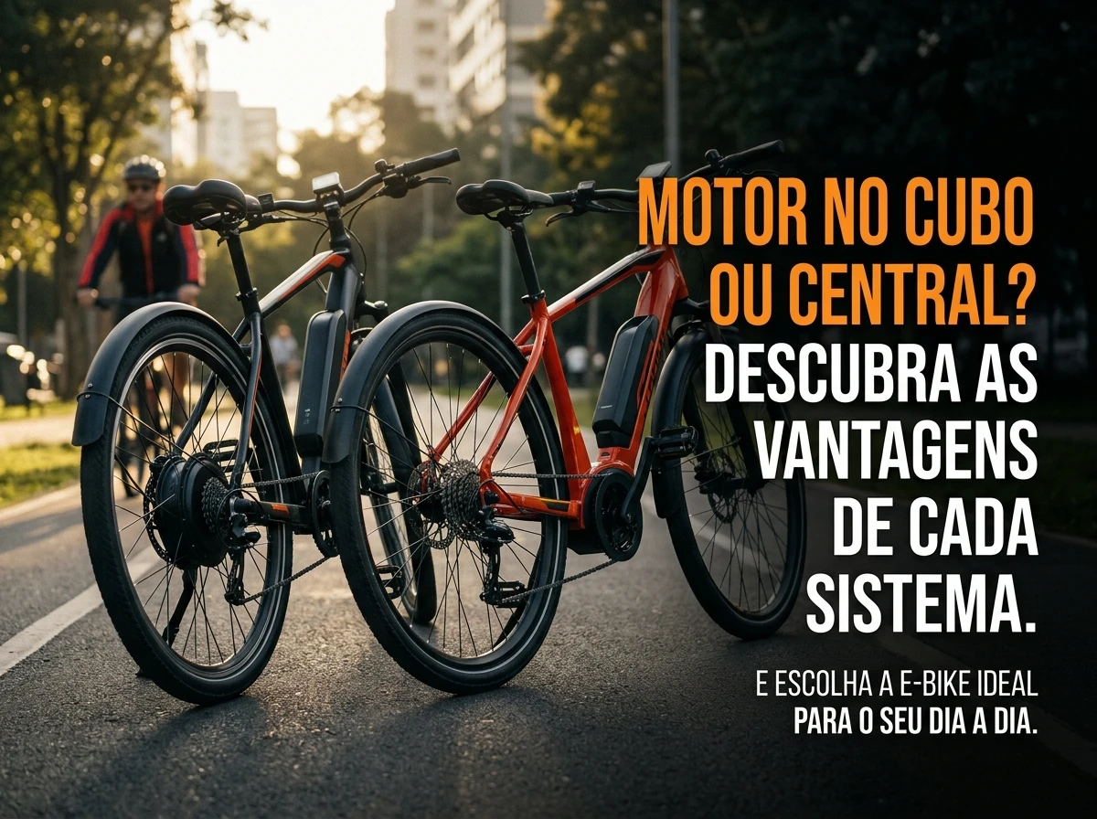 Motor no cubo ou central? Descubra as vantagens de cada sistema e escolha a e-bike ideal para o seu dia a dia