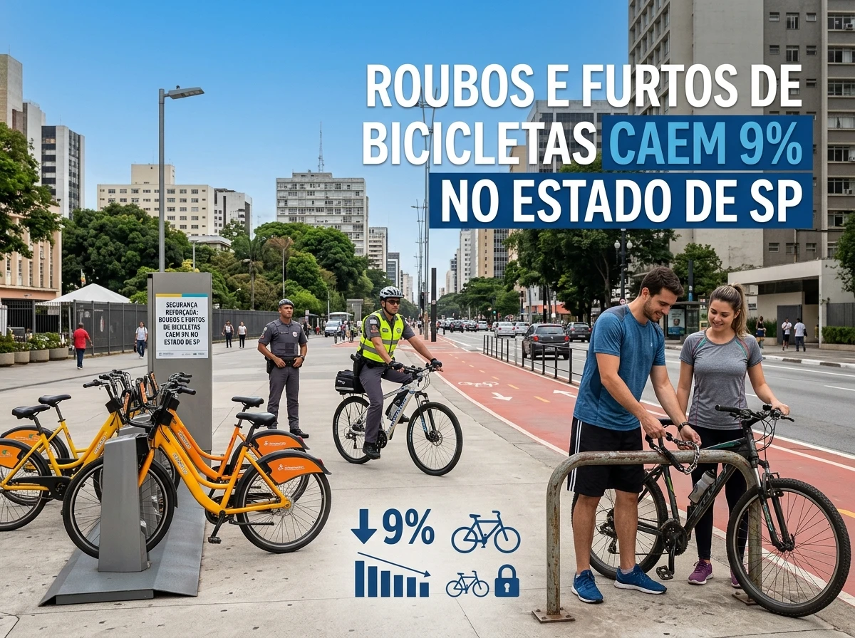 Roubos e furtos de bicicletas caem 9% no Estado de São Paulo, mas ficam estáveis na capital