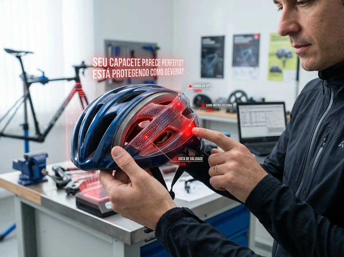 Seu capacete pode parecer perfeito por fora, mas será que ainda está protegendo como deveria? Veja quando é hora de trocar.