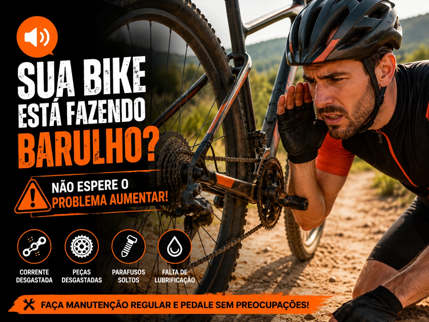 Sua bike está fazendo barulho? Não espere o problema aumentar!