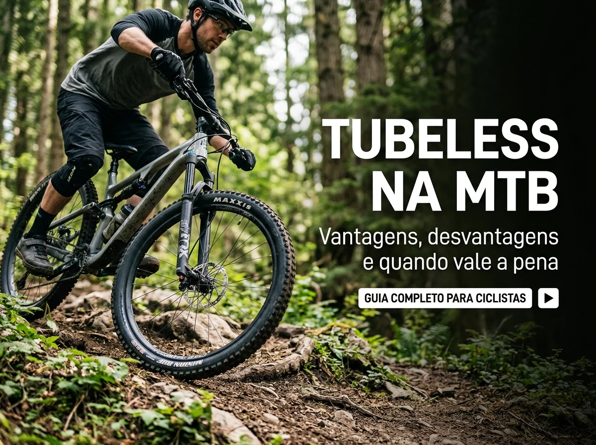 Tubeless na MTB: vantagens, desvantagens e quando vale a pena investir Tubeless na MTB: vantagens, desvantagens e quando vale a pena investir